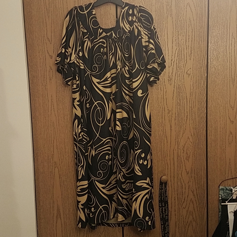 Anthony Richards Foliage/Swirl Vintage Dress Size 1x
